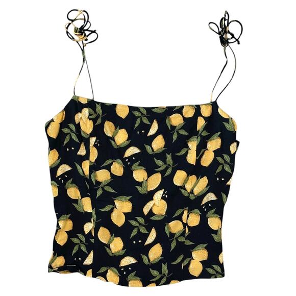 Reformation Atticus Camisole In Lemon - Picture 5 of 6